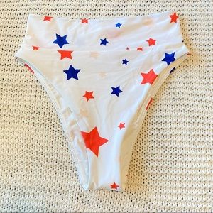 Aerie Star Red White & Blue High Waist Bottoms S
